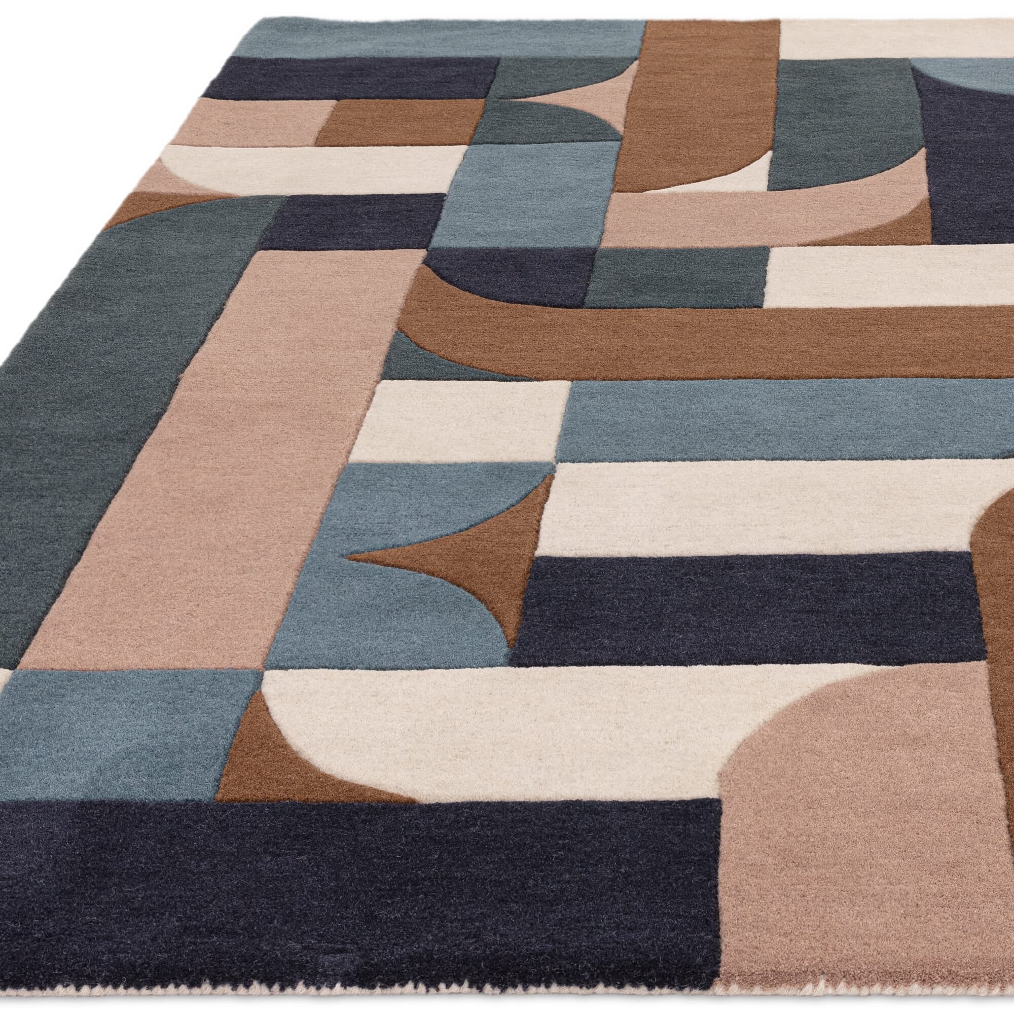 Alfombra Matrix Klotski Verde Azulado MAX89