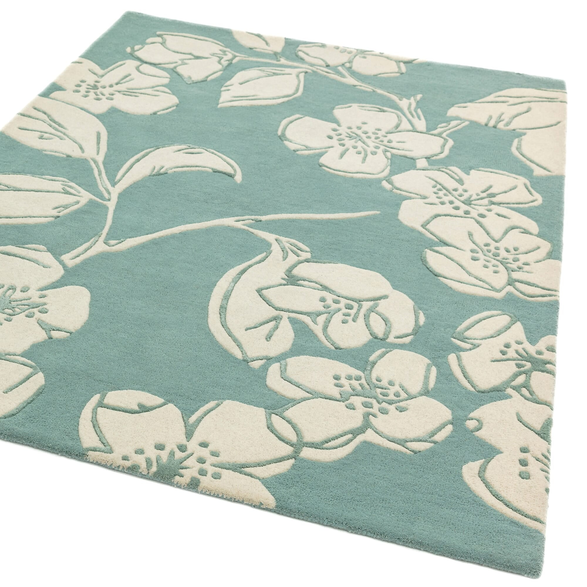 Matrix Devore Blue Hand Tufted Wool Rug MAX12