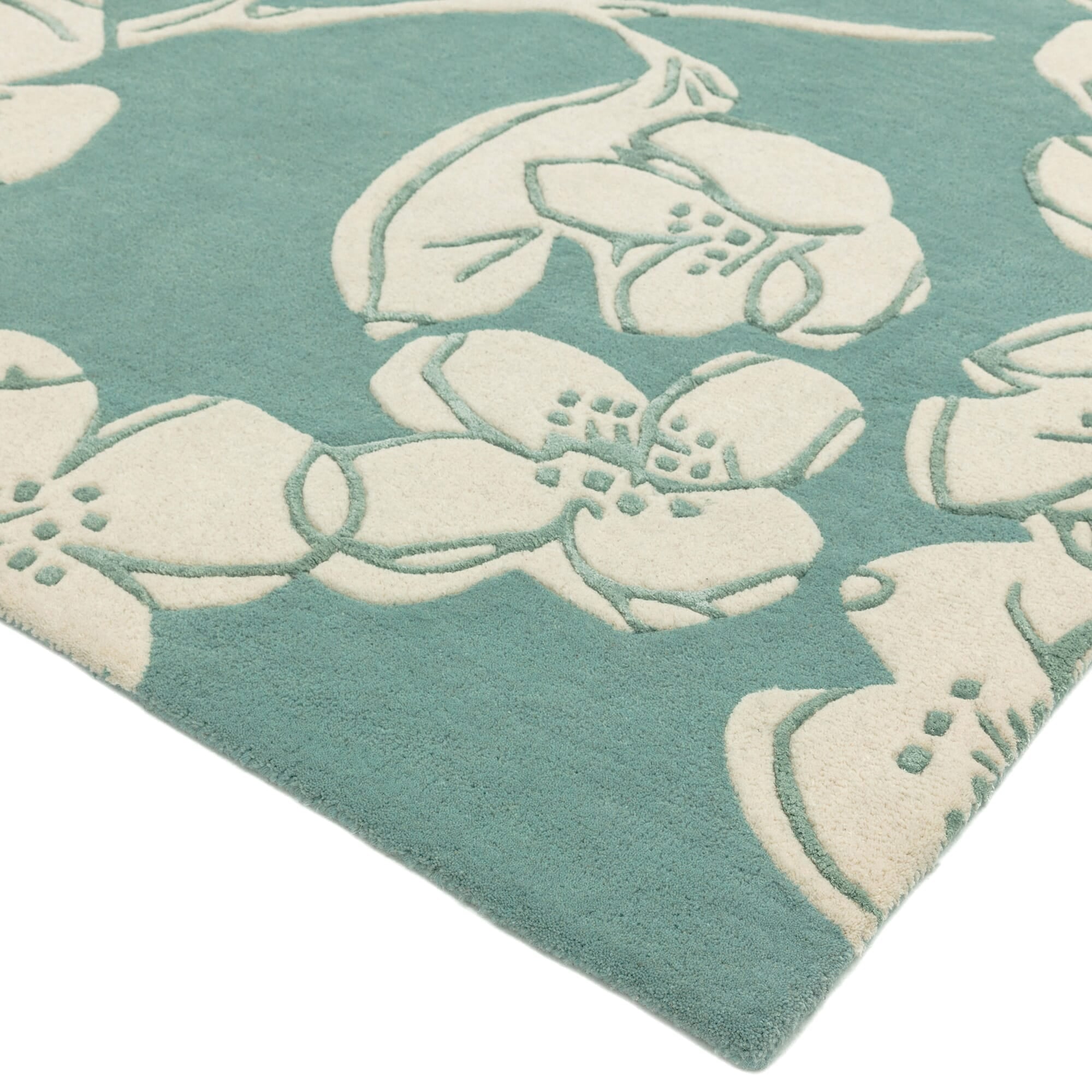 Matrix Devore Blue Hand Tufted Wool Rug MAX12