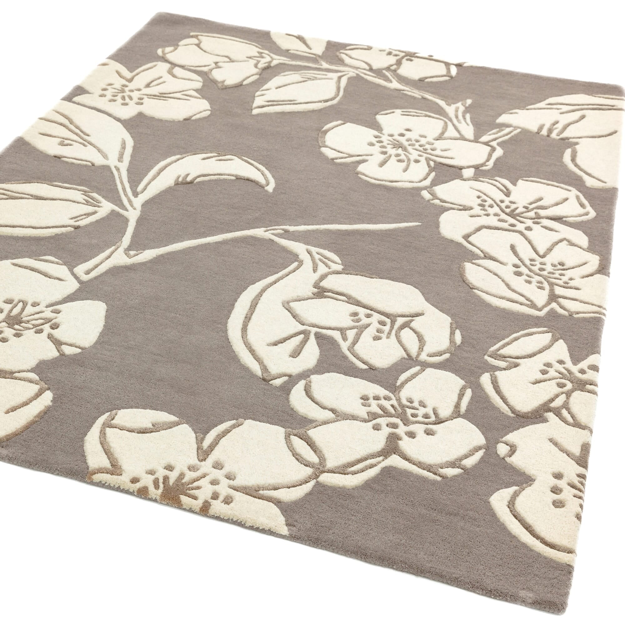 Alfombra de lana Matrix Devore taupe, hecha a mano MAX14