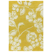 Alfombra de lana hecha a mano Matrix Devore Yellow MAX15