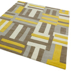 Matrix Code Yellow Hand Tufted Wool Rug MAX17