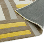 Matrix Code Yellow Hand Tufted Wool Rug MAX17