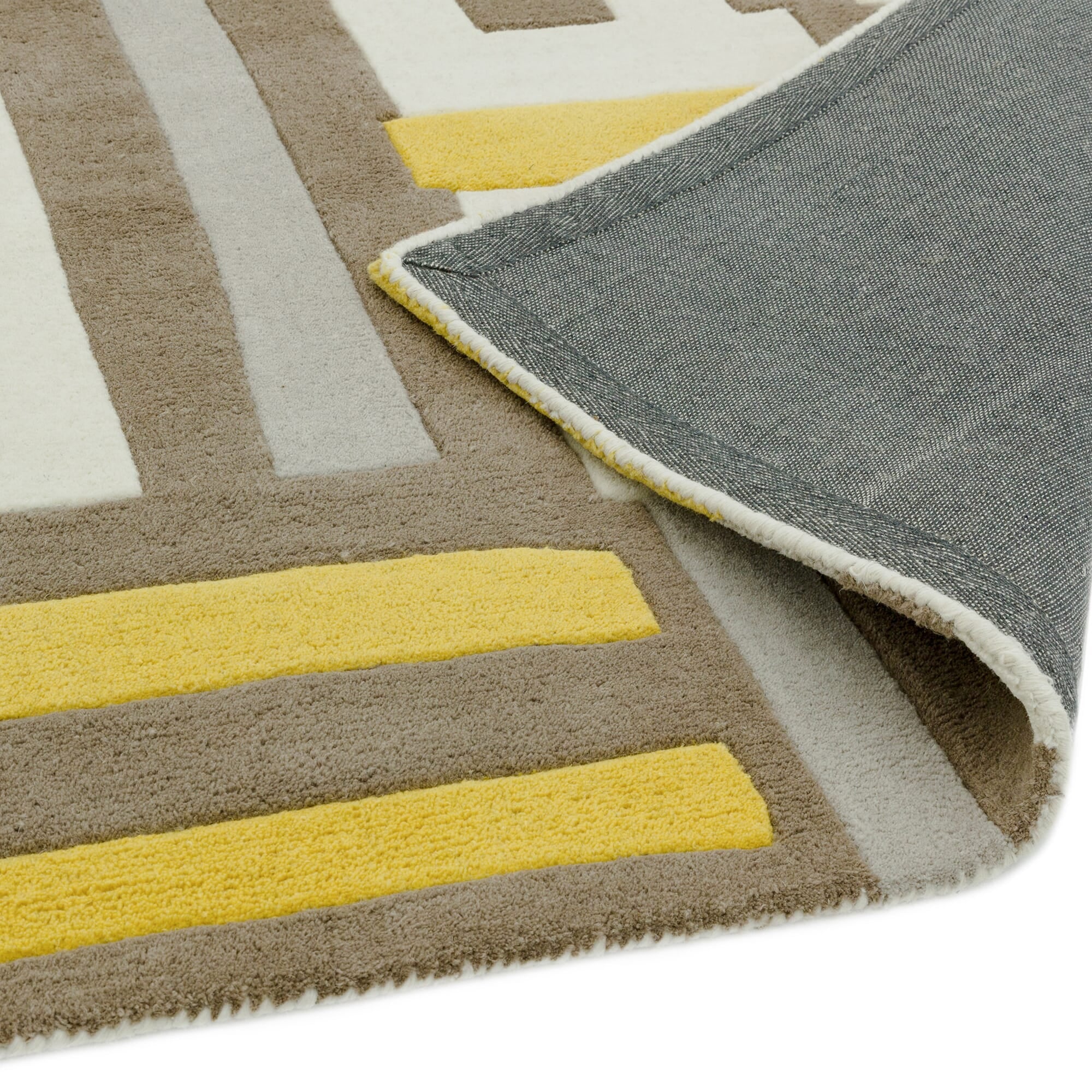 Matrix Code Yellow Hand Tufted Wool Rug MAX17