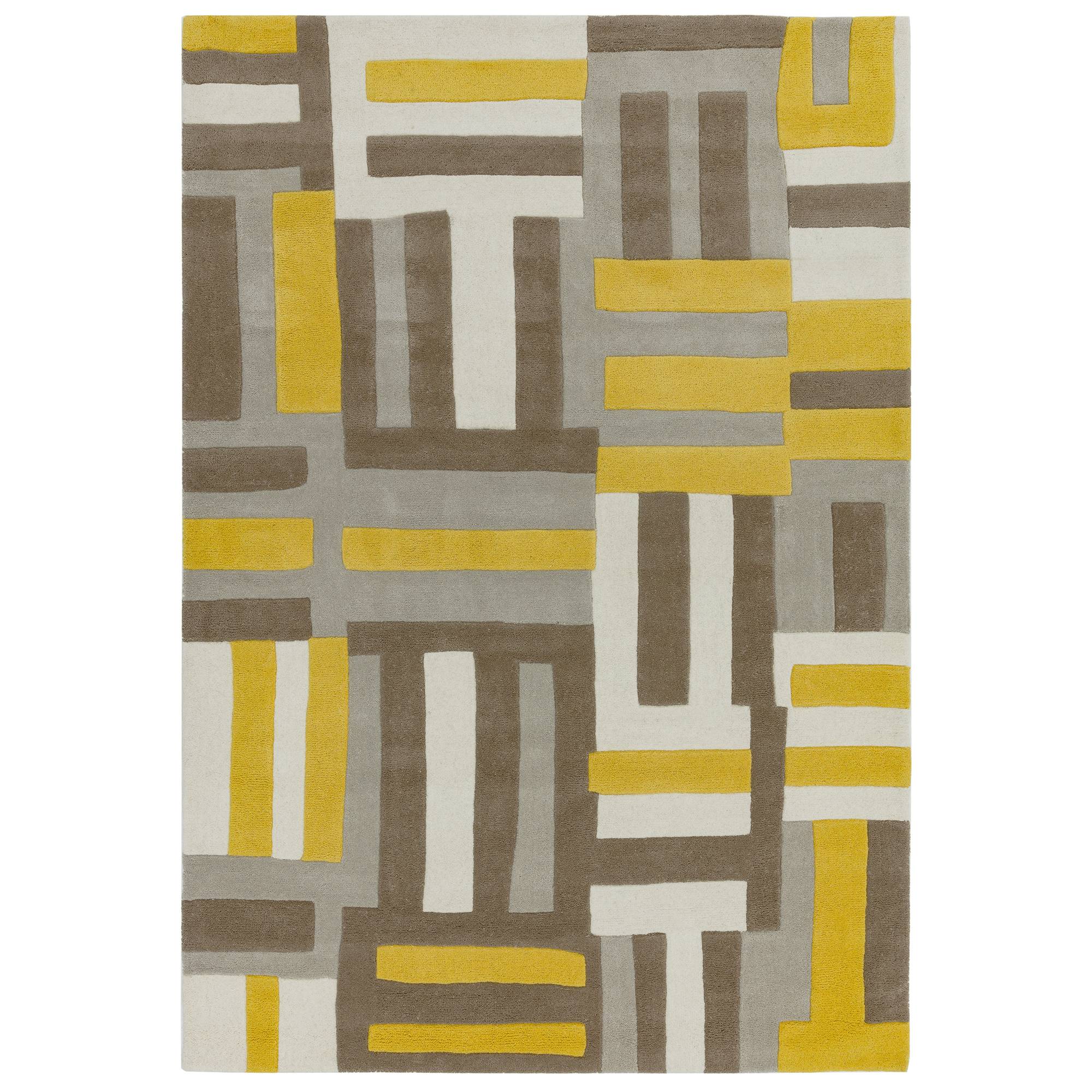 Matrix Code Yellow Hand Tufted Wool Rug MAX17