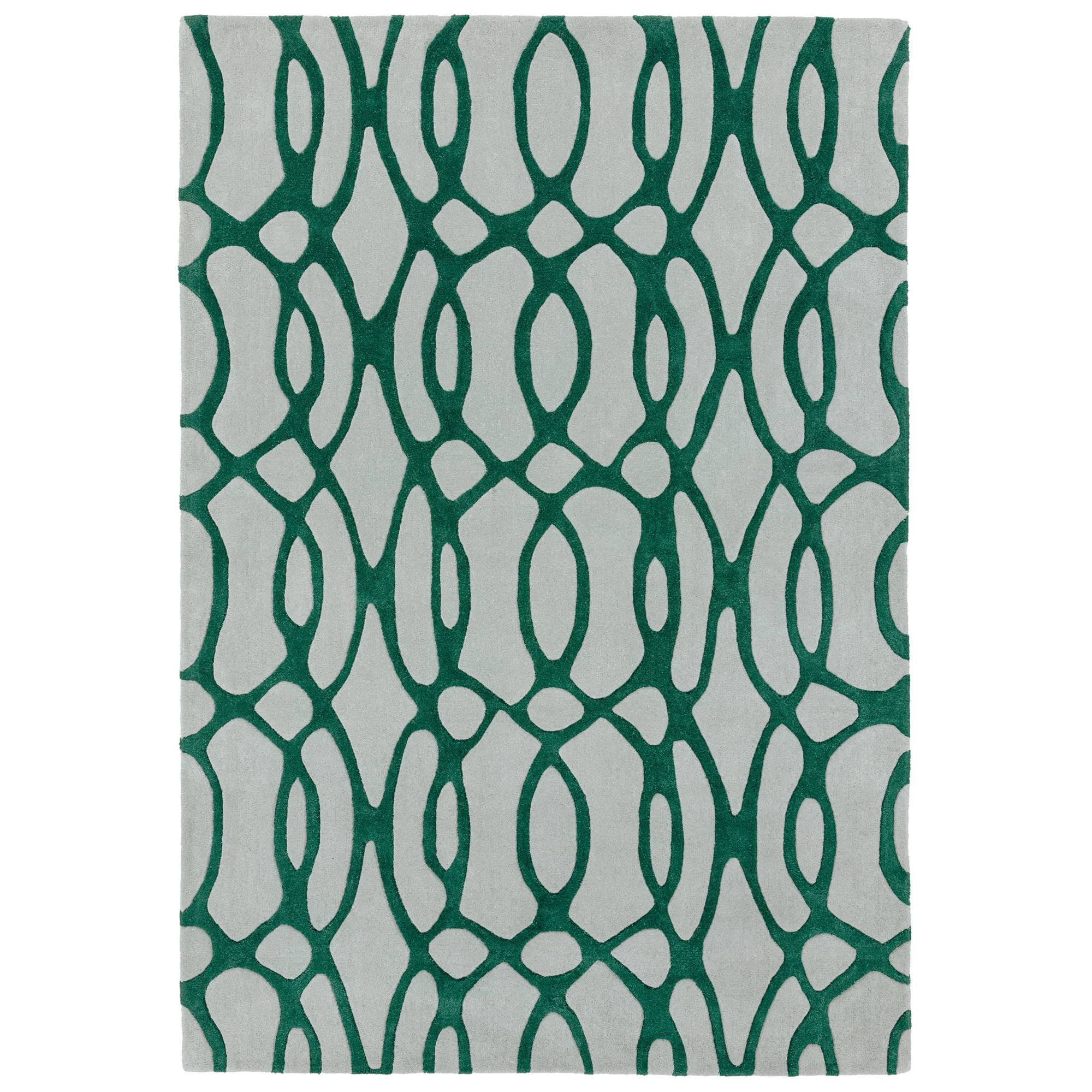 Matrix Wire Green Hand Tufted Wool Rug MAX38