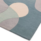 Matrix Arc Sky Hand Tufted Wool Rug MAX56