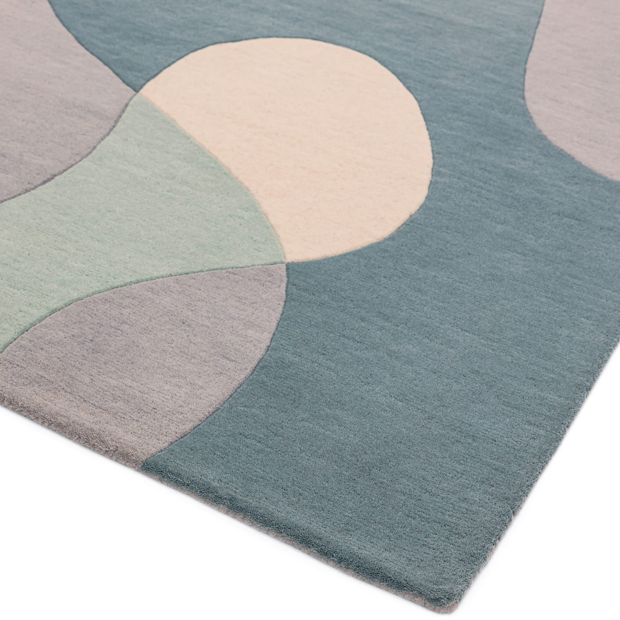 Matrix Arc Sky Hand Tufted Wool Rug MAX56