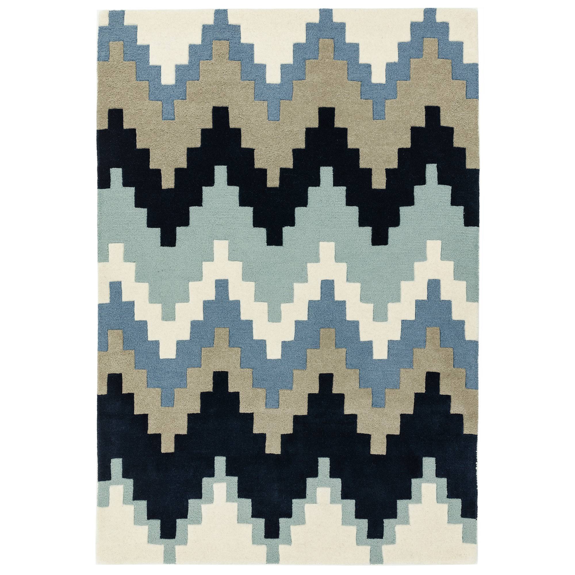 Matrix Cuzzo Blue Hand Tufted Wool Rug MAX70