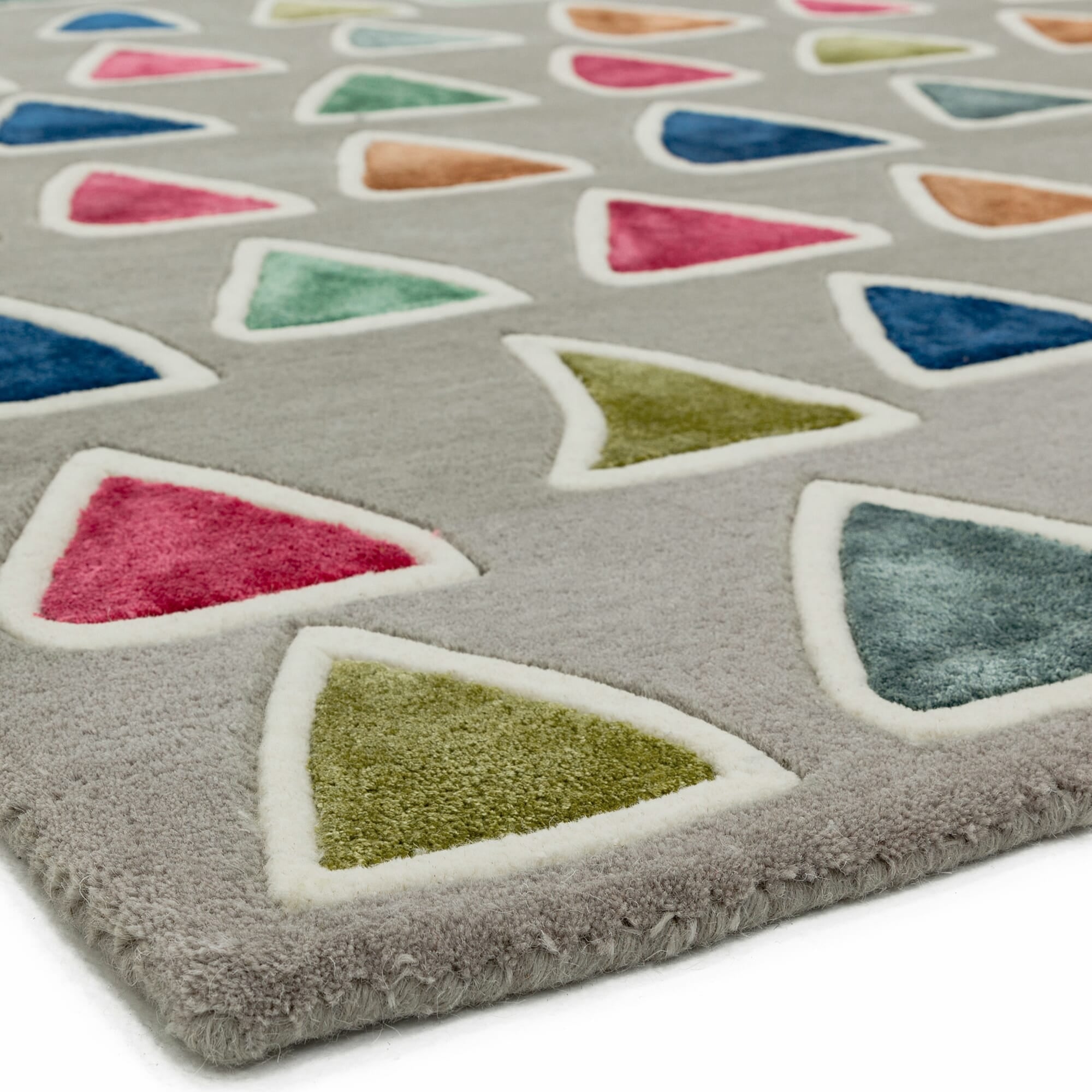 Alfombra de lana multicolor Matrix Trinity, hecha a mano MAX71