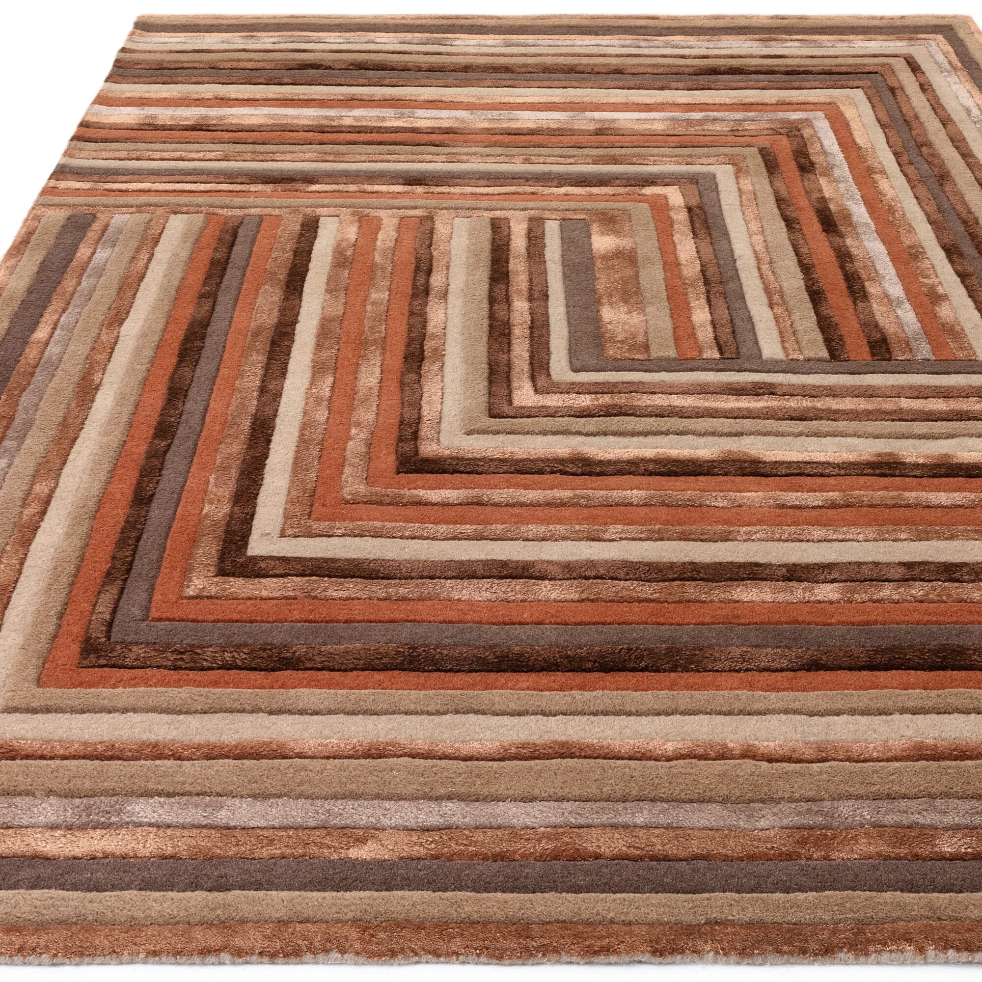 Matrix Network Terracotta Rug MAX80 - Asiatic Carpets - London