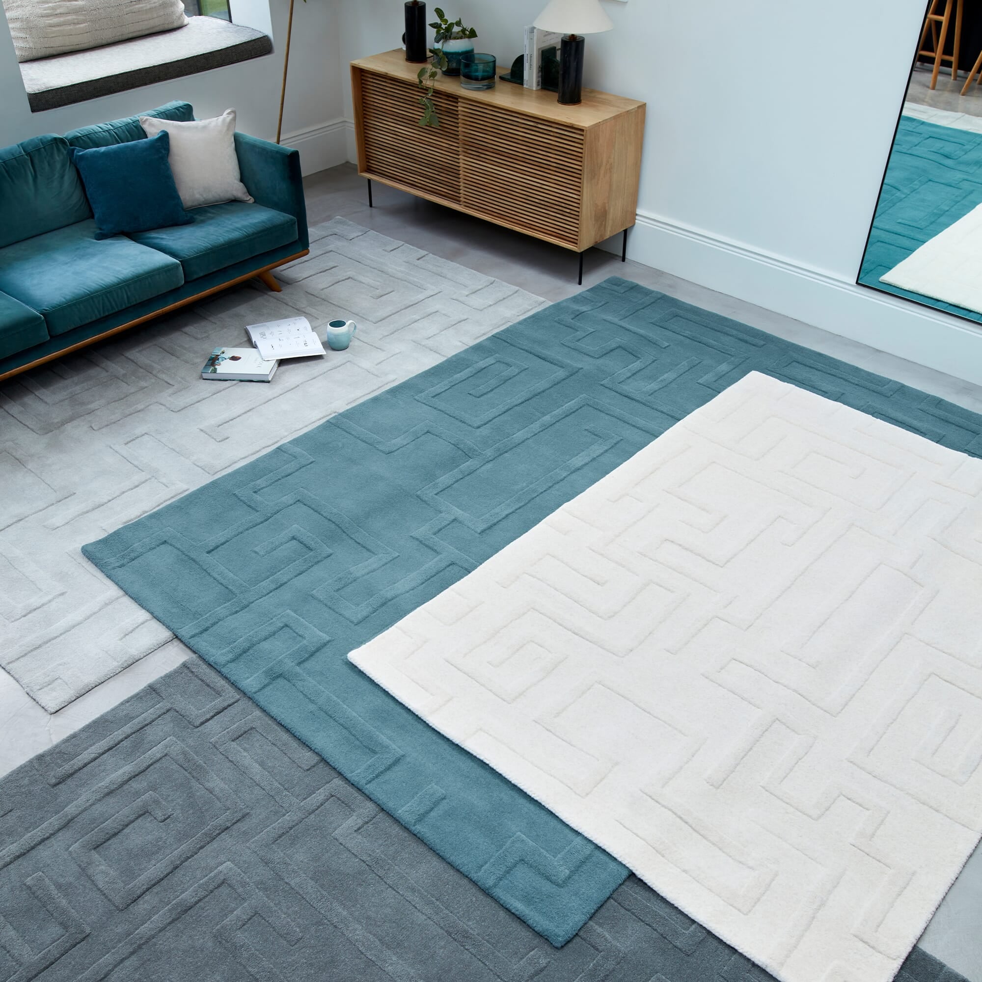 Alfombra Maze Carbón