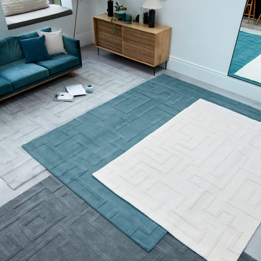Maze Silver Rug