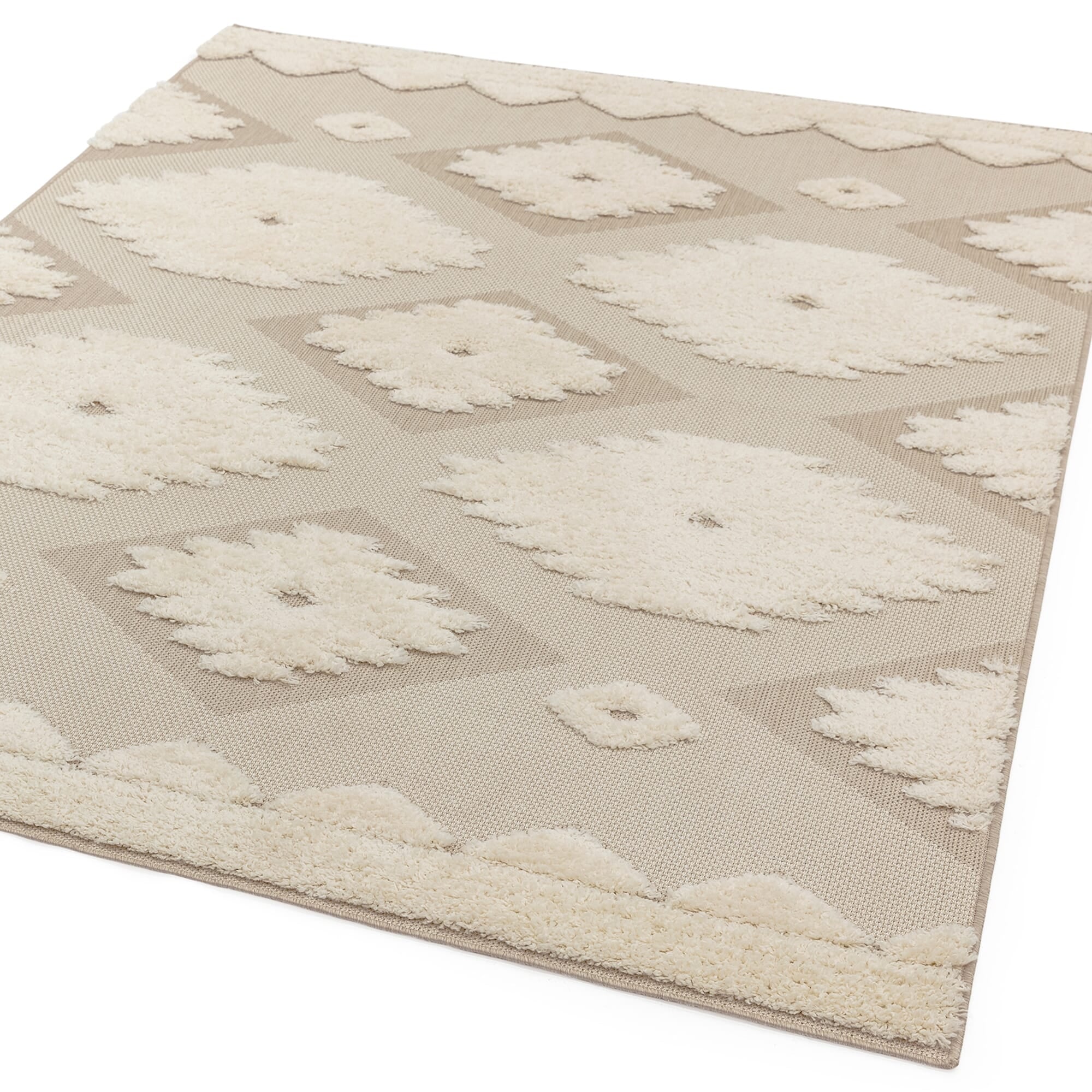 Alfombra tribal Monty natural/crema para interior/exterior MN02
