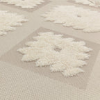 Alfombra tribal Monty natural/crema para interior/exterior MN02