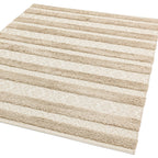 Alfombra de rayas Monty natural/crema para interior/exterior MN04