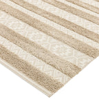 Alfombra de rayas Monty natural/crema para interior/exterior MN04
