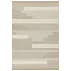 Alfombra geométrica Monty natural/crema para interior/exterior MN06