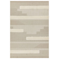 Alfombra geométrica Monty natural/crema para interior/exterior MN06