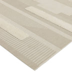 Alfombra geométrica Monty natural/crema para interior/exterior MN06