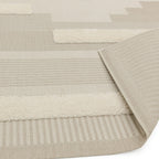 Alfombra geométrica Monty natural/crema para interior/exterior MN06