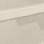 Alfombra geométrica Monty natural/crema para interior/exterior MN06