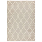 Alfombra de diamantes Monty beige/crema para interior/exterior MN07