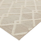 Alfombra de diamantes Monty beige/crema para interior/exterior MN07