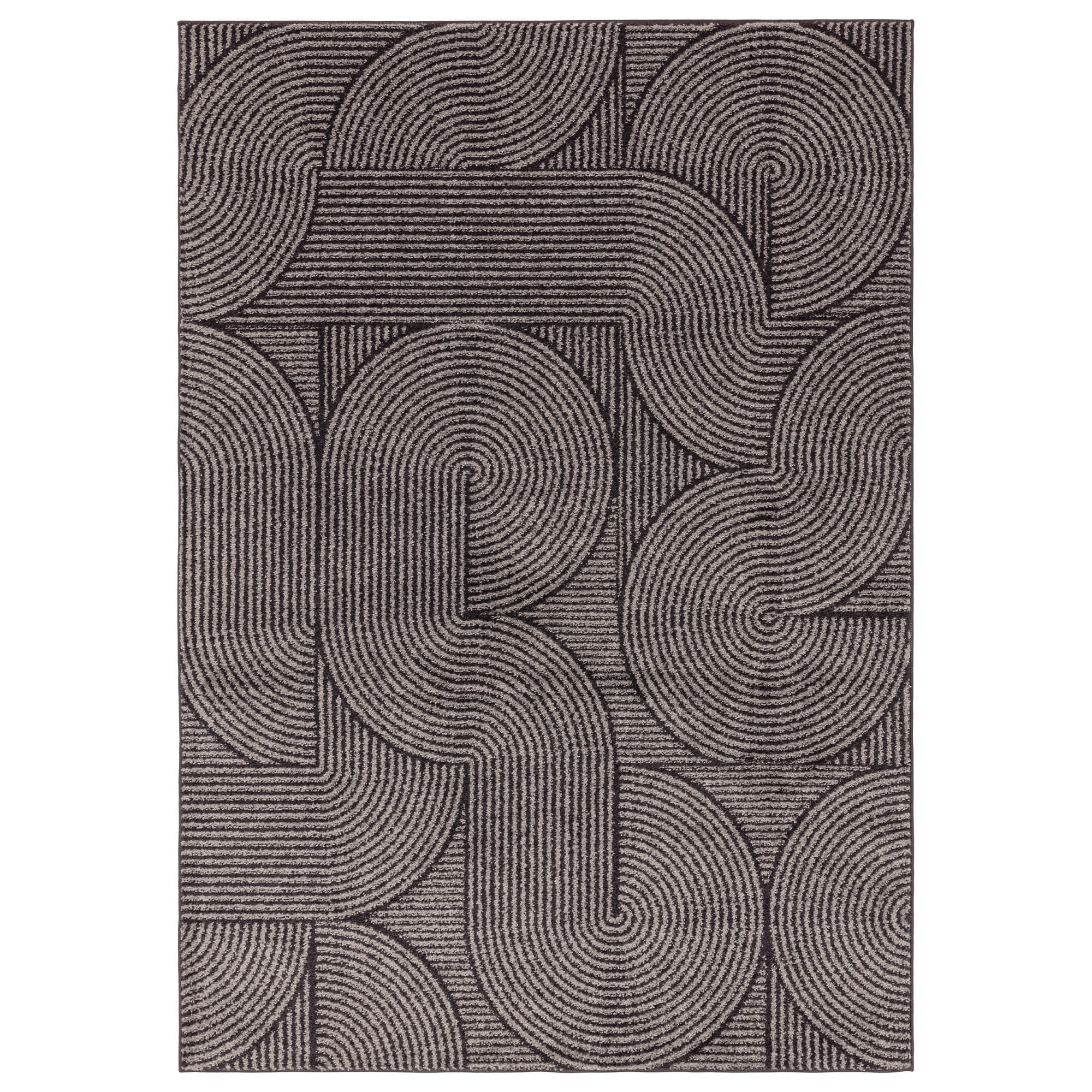 Alfombra Muse MU01 remolino carbón