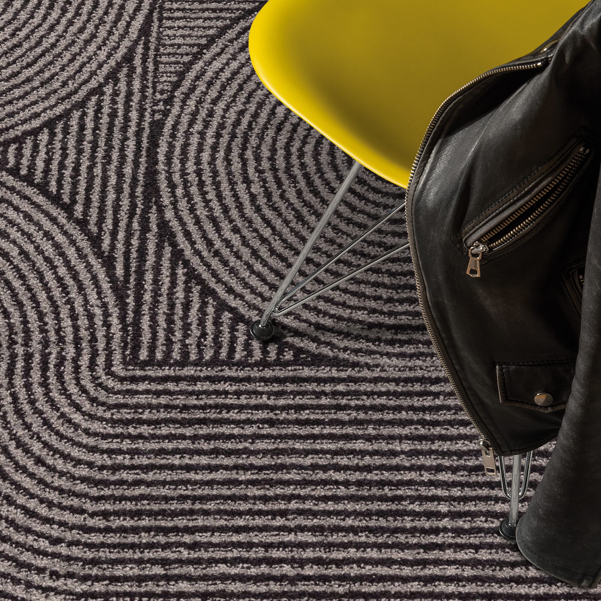 Alfombra Muse MU01 remolino carbón