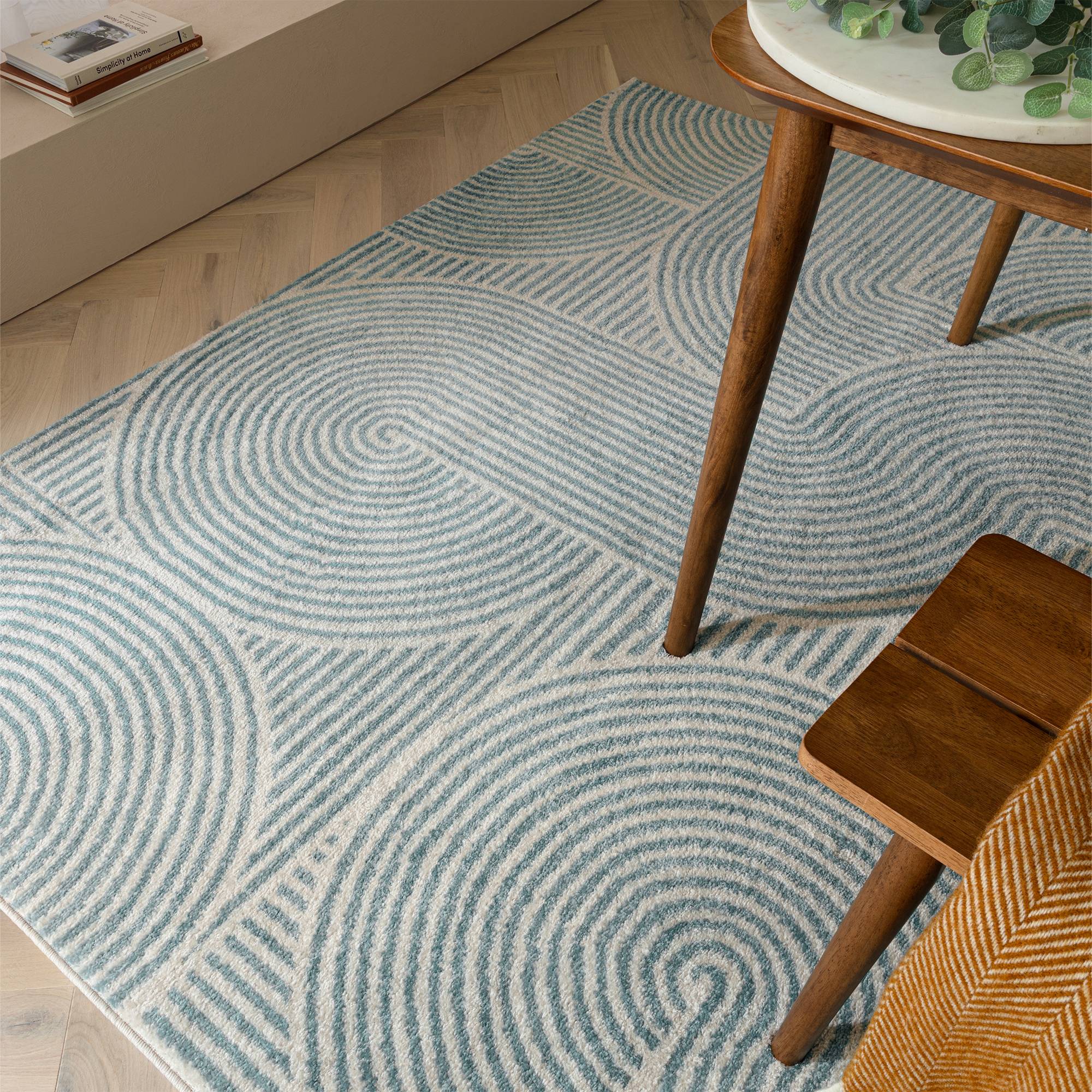 Muse MU02 Blue Swirl Rug