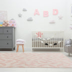 Alfombra Muse MU04 con formas rosas
