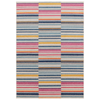Alfombra Muse MU06 de rayas multicolor