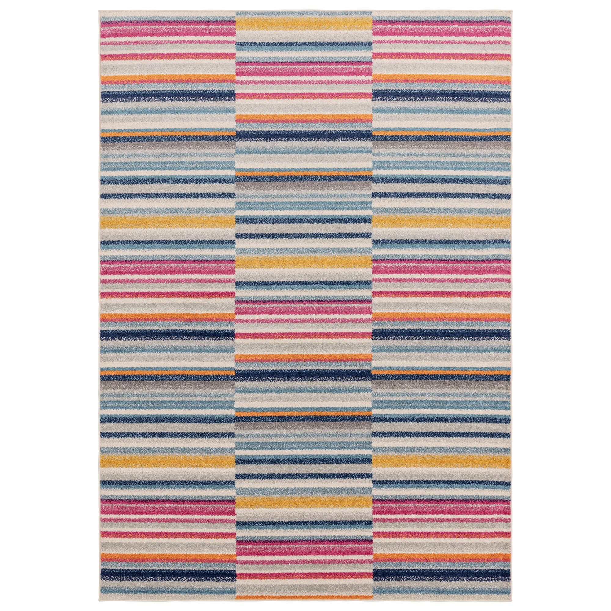 Alfombra Muse MU06 de rayas multicolor