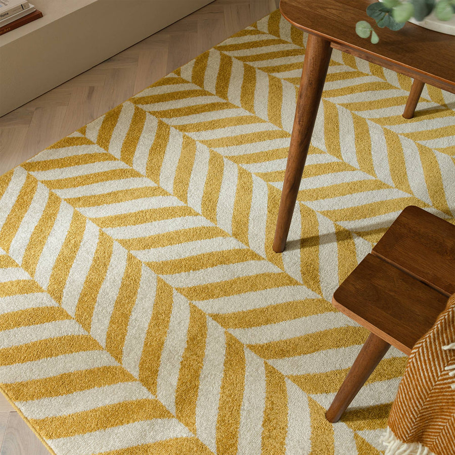 Muse MU08 Yellow Chevron Rug