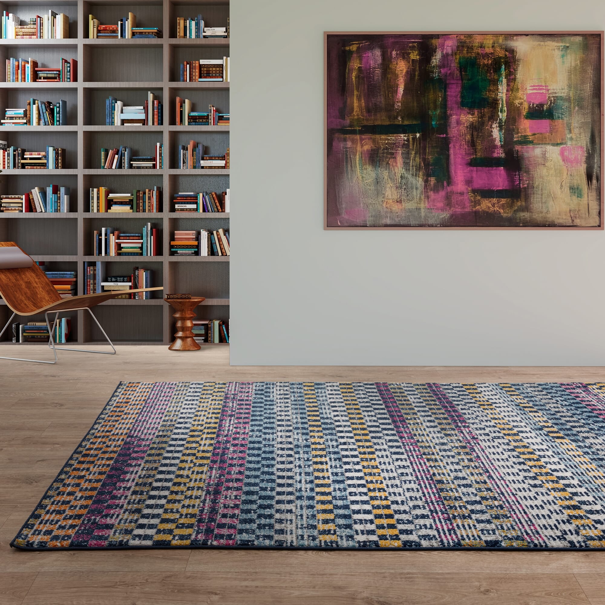 Alfombra Muse MU30 Cuadros Brillantes