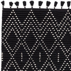 Nepal Black Cream Diamond Rug
