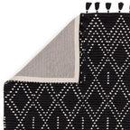 Nepal Black Cream Diamond Rug