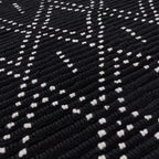 Nepal Black Cream Diamond Rug