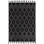 Nepal Black Cream Diamond Rug