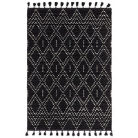 Alfombra Nepal Negro Crema Diamante  