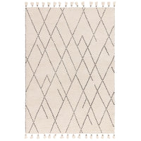 Alfombra Nepal Crema Negro Lineal  