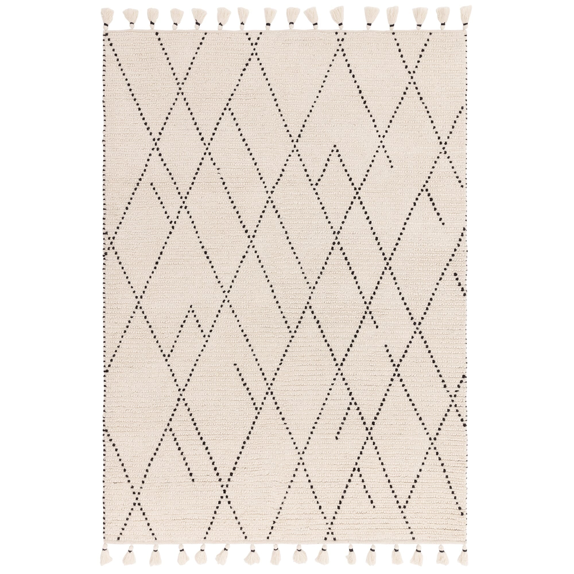 Alfombra Nepal Crema Negro Lineal  