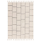 Alfombra Nepal Crema Negro Azulejo  