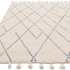 Nepal Cream Blue Diamond Rug