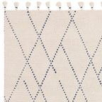 Nepal Cream Blue Diamond Rug