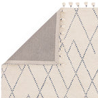 Nepal Cream Blue Diamond Rug
