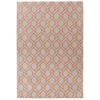 Nexus Fine Lines Silver/Orange Rug