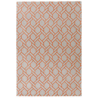 Nexus Fine Lines Silver/Orange Rug