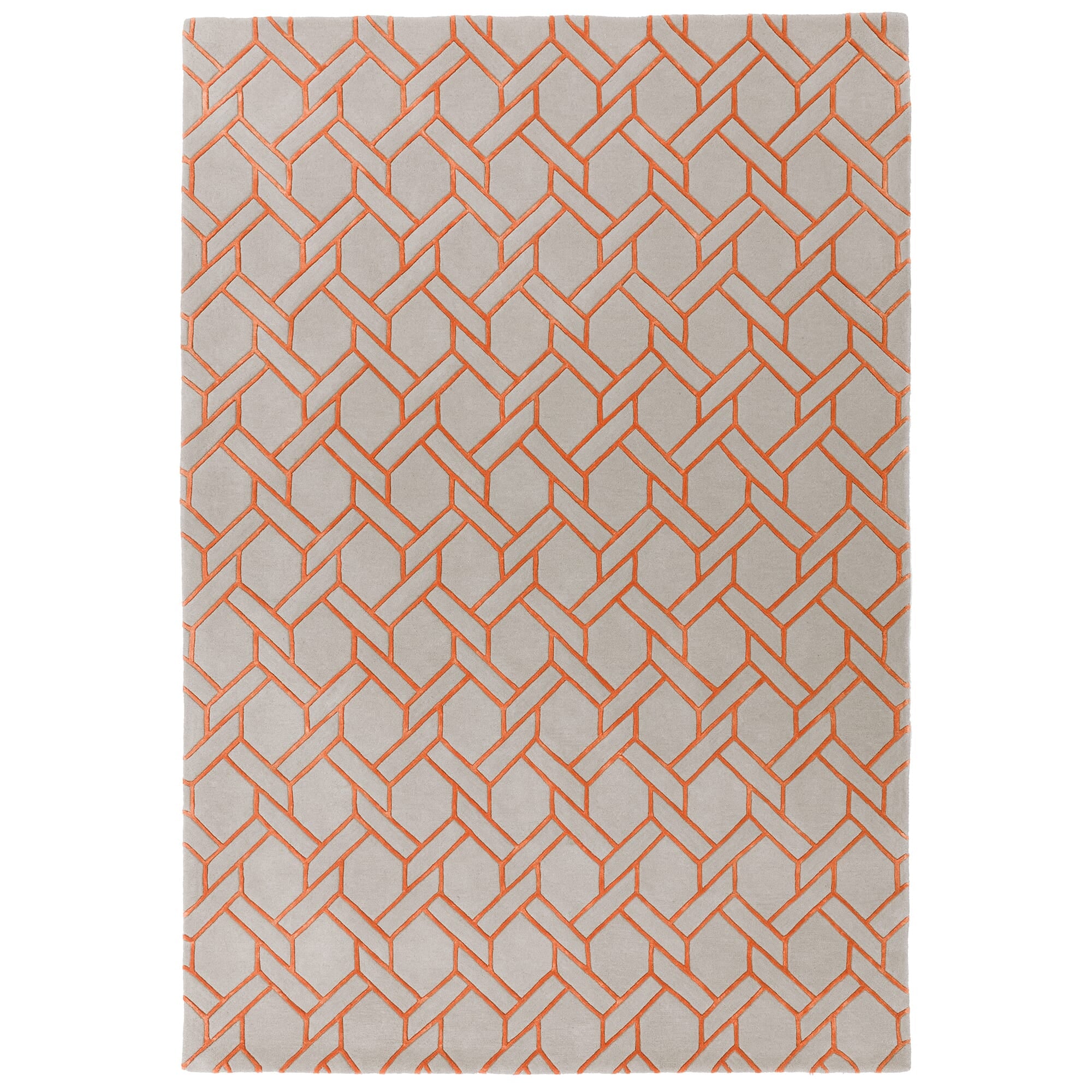 Alfombra Nexus Fine Lines plateada/naranja